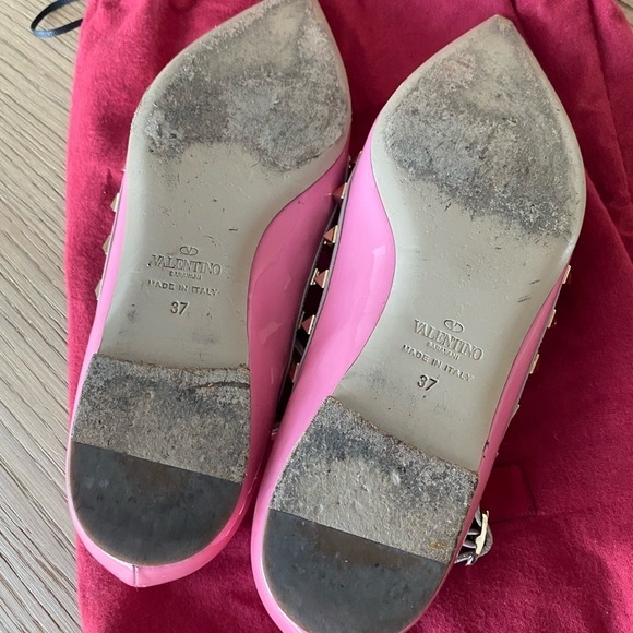 Valentino pink rock stud flats - Picture 7 of 12